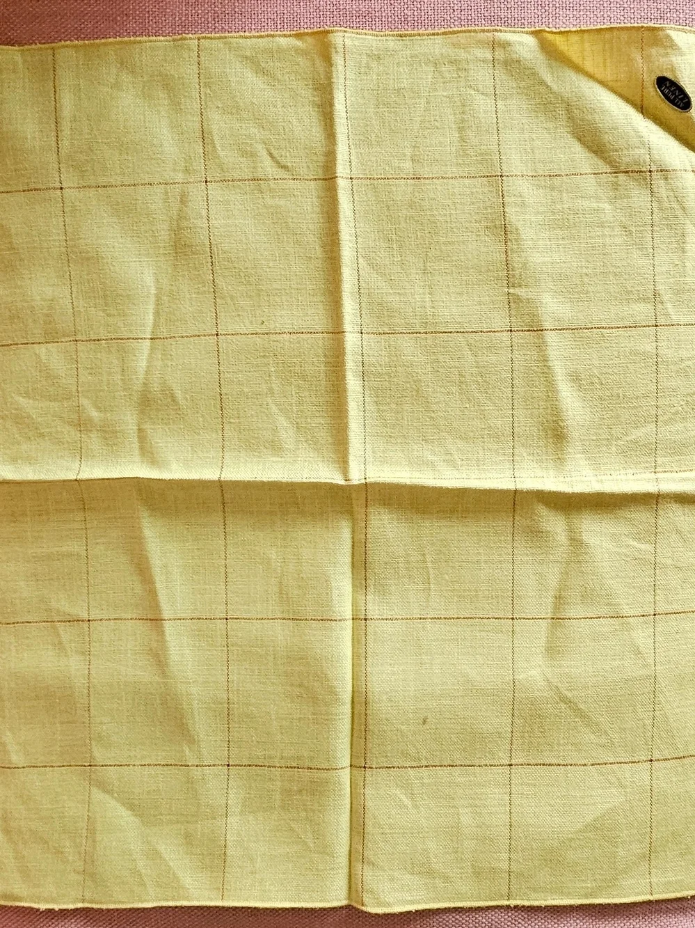 Vintage Linen Napkins Windowpane Design